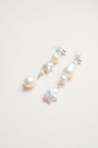 Mia Star Pearl Drop Earrings