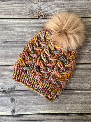 Dancing Leaves Painted Lady Beanie