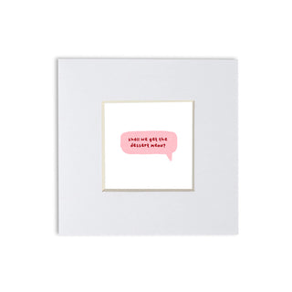 Dessert Menu Mini Print