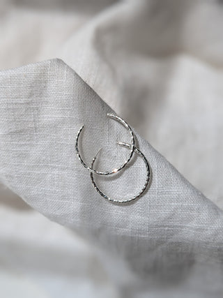 Diamond Cut Hoop Earrings