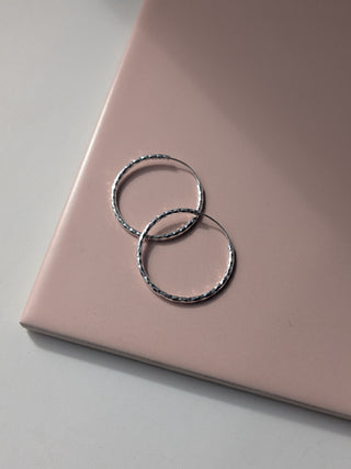 Diamond Cut Hoop Earrings