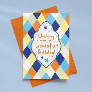 Wonderful Birthday Diamond Greeting Card