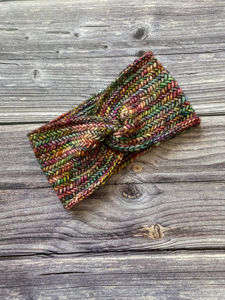 Diana Autumn Tones Herringbone Knit Earwarmer