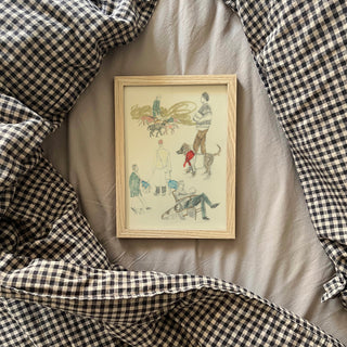 Dog Walkers At The Park Art Print