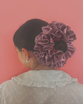 Dusky Rose Silky Scrunchie