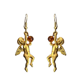 1980's Vintage Cherub Earrings