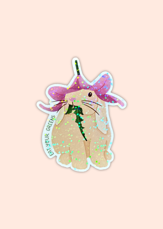 Eat Your Greens Bunny Sticker