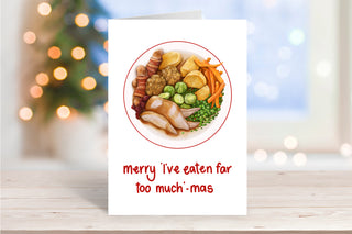 Eaten too much food Greeting card