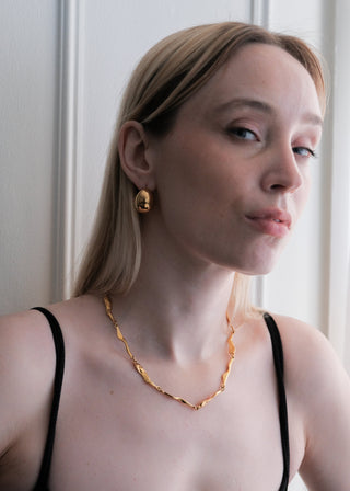 Eva Molten Wave Necklace Gold