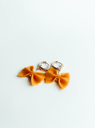 Farfalle Pasta Charm Hoop Earrings