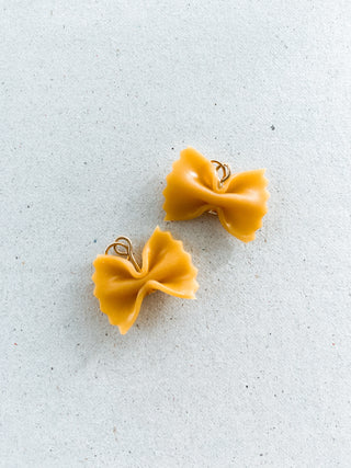 Farfalle Pasta Charm Hoop Earrings