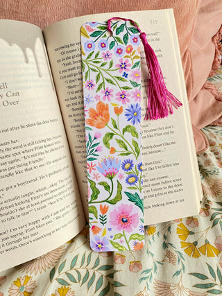 Folklore Watercolour Floral Bookmark