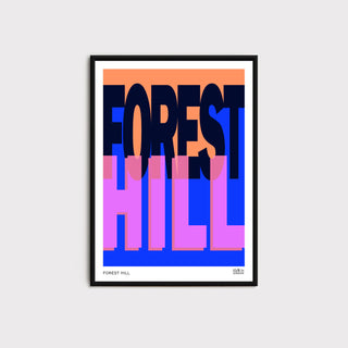 Forest Hill Layered Typography Print