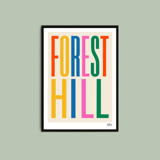 Forest Hill Typography Print (Off White)