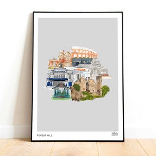 Forest Hill Illustration Print