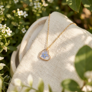 Forget Me Not Heart Necklace
