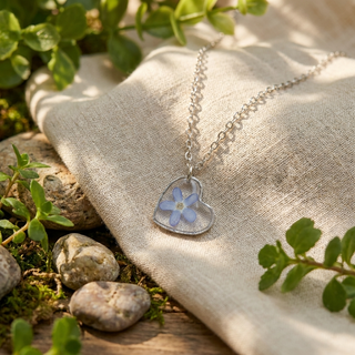 Forget Me Not Heart Necklace