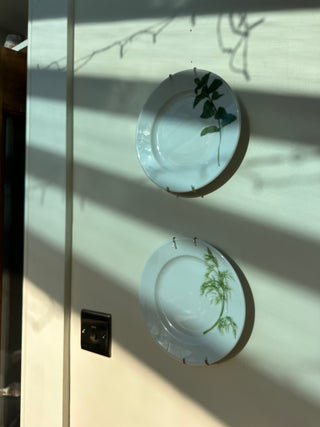 French vintage herb plates, pair (Mint & Dill)
