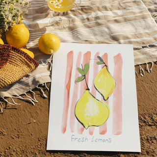 Fresh Lemons Art Print