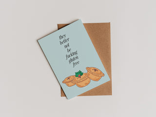 Gluten Free Mince Pies Christmas Card