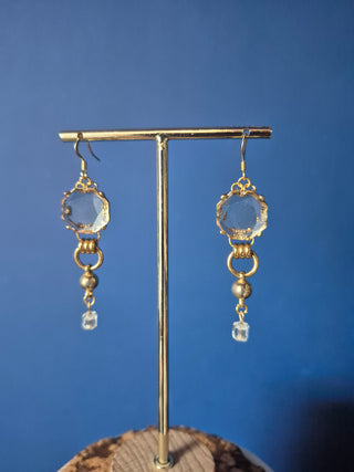 Gold & Glass Earrings