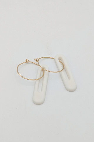 White Earrings (Gold Filled)