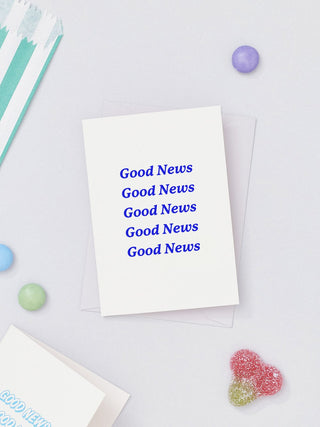 Good News (Serif) Mini Card - Blue