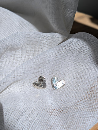 Gra Silver Heart Studs
