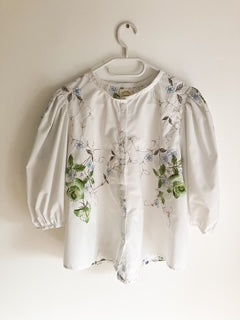Green Floral Blouse