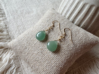 Green aventurine drop earrings