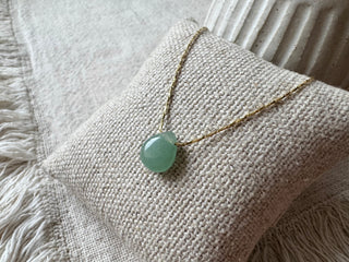 Green aventurine drop necklace