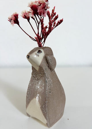 Grey Cocker Spaniel Dog vase