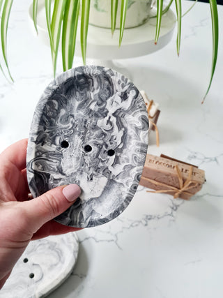 Soap dish with drainage holes