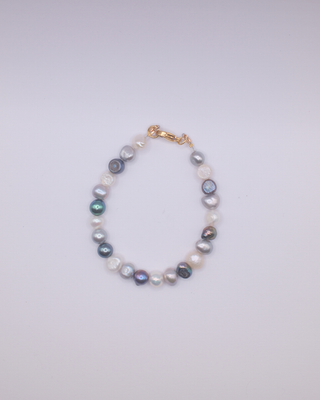 Grey Tone Pearl Bracelet