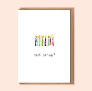 Happy Birthday Candles A6 Card