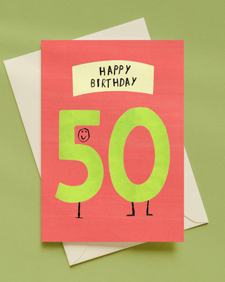 Happy 50th Birthday Greetings Card