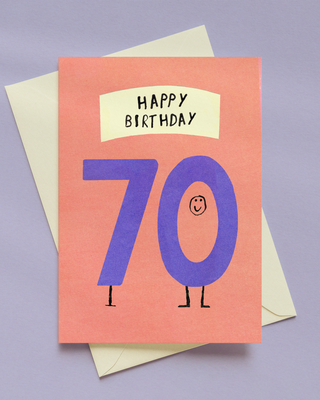 Happy 70th Birthday Greetings Card