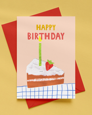 Happy Birthday (Cake) Greetings Card