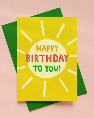 Happy Birthday (Sun) Greetings Card