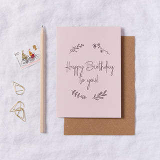 Happy Birthday To You Pink Card
