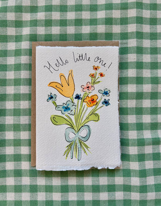 Hello little One' Hand Painted Card