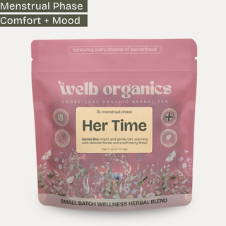 HER TIME | Menstrual Phase Herbal Blend (Cosy Pouch)