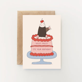 Holey Moley Birthday Greetings Card