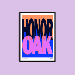 Honor Oak Layered Type Print