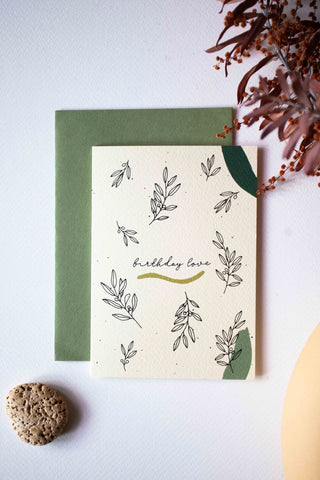 Natural Birthday Love Greeting Card