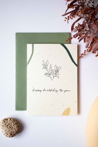 Natural Happy Birthday to You Birthday Greeting Card