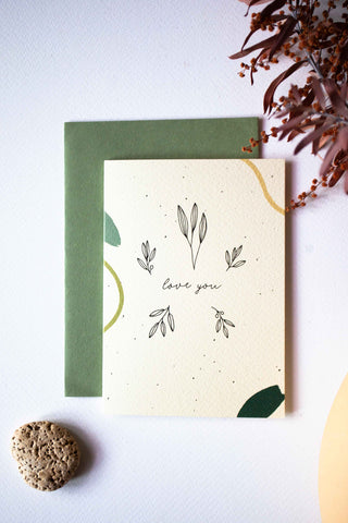 Natural Love You Greeting Card
