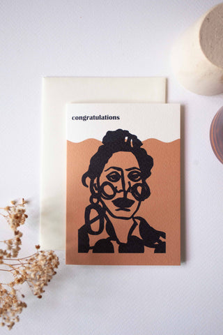 Portrait Congratulations Greeting Card