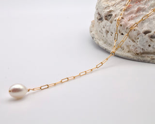 Teardrop Lariat Necklace
