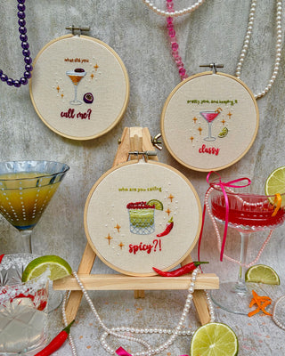 Pornstar Martini Embroidery Kit (The Cocktail Collection)